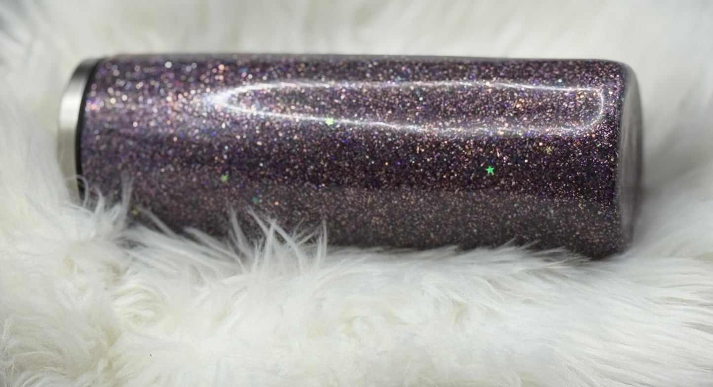 20 oz Purple flowers Epoxy tumbler