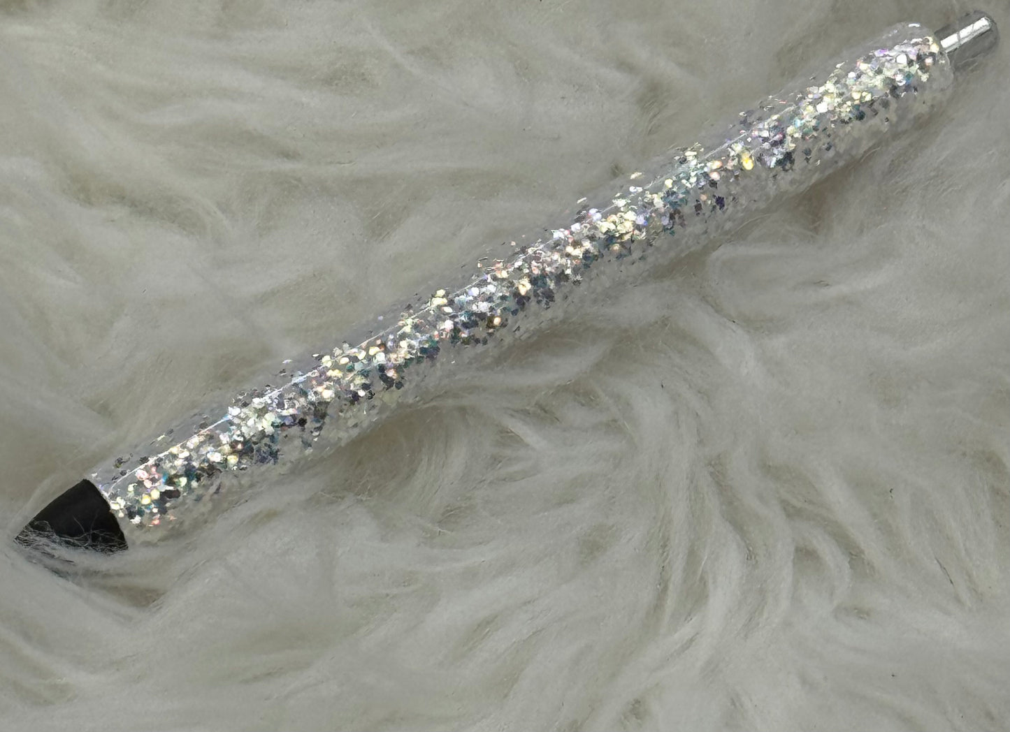 White Sparkle Glittered pen