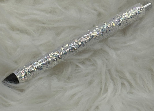 White Sparkle Glittered pen