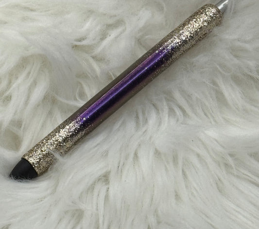 Gold&Purple pig Glitter pen
