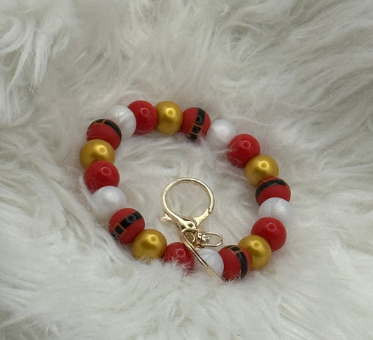 Gold&Red Christmas wristlet