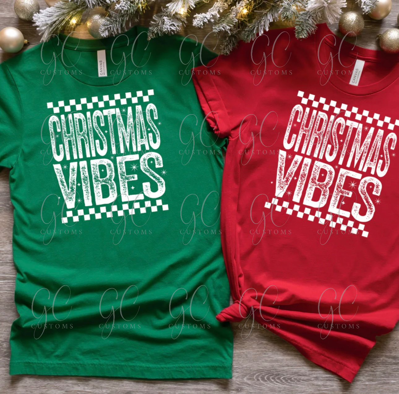 Christmas Vibes Checkered